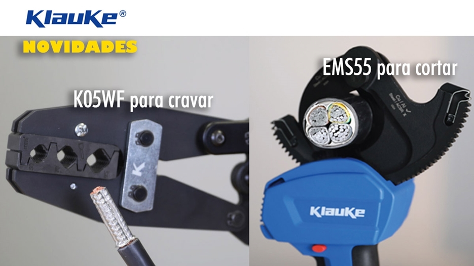 K05WF para cravar e EMS55 para cortar  da Klauke